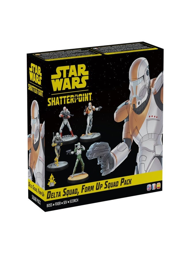 أسمودي لعبة Asmodee Star Wars Shatterpoint Delta Squad، حزمة تشكيل الفريق - تتضمن الزعيم، والمُصلِح، وسيف، وسكورتش، لعبة استراتيجية مصغرة للأطفال والكبار، من عمر 14 عامًا فما فوق، لاعبين، مدة اللعب 90 دقيقة - Image 1